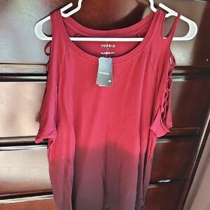 Torrid Burgundy Ombre Blouse